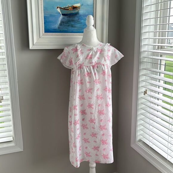 Vintage Pink Floral Short Nightgown Large - Picture 2 of 10